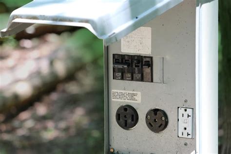 electrical box for camping|tent camping with electric hookups.